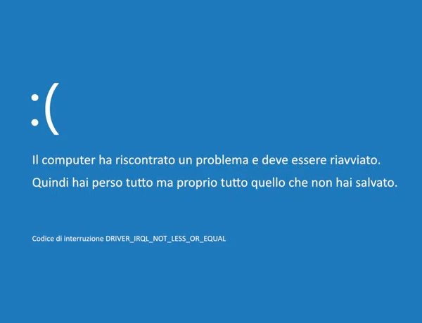 Schermata blu di errore di windows 10/11 quali sono le possibili cause e come risolverla